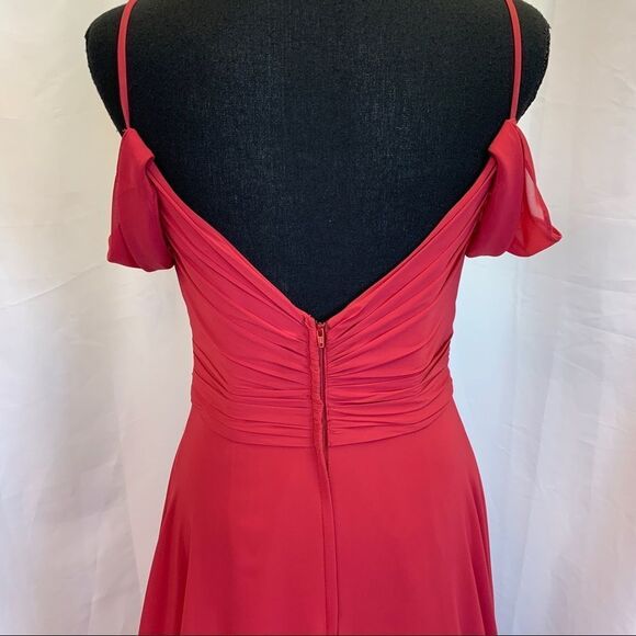 Bari Jay Red bridesmaid prom gown formal dress Sz 6🔥 - Picture 8 of 13